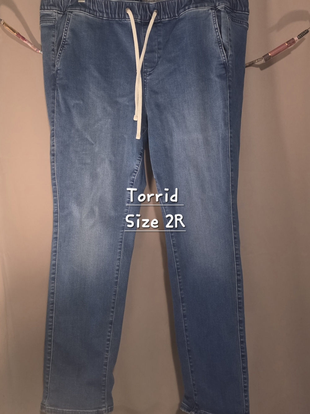 torrid Blue Denim Drawstring Waist Jeans